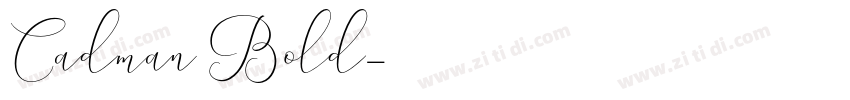 Cadman Bold字体转换